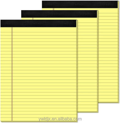 Linha horizontal dentro das páginas Pads legais para correspondência de negócios