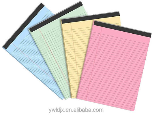 Linha horizontal dentro das páginas Pads legais para correspondência de negócios